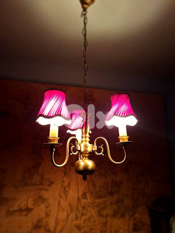 3 lamps flemish chandelier 0