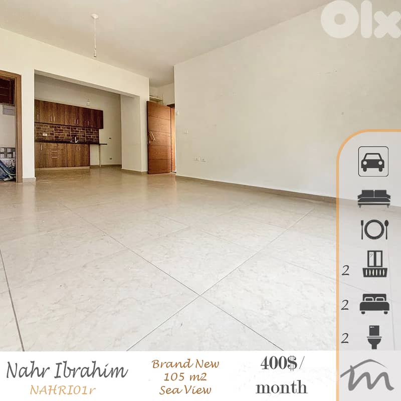 Nahr Ibrahim | 2 Bedrooms Apartment | Balcony | Green Surroundings 0