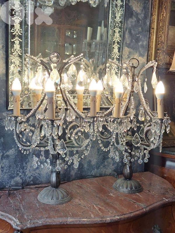 pair of bronze gerandoles 0