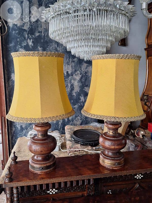 2 wooden lamps 3