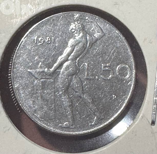 1981 Italy 50 Lire Coin 1