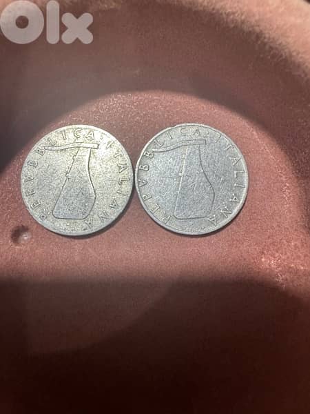 Italy 5 Lire Coins – 1952 & 1955 1