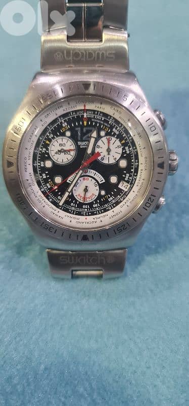 Swatch Irony chronograph Big size 47mm watch ساعه سواتش 0