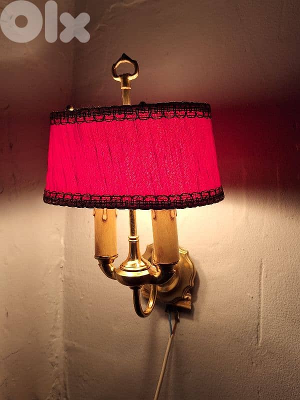 antique brass french wall lamps 1
