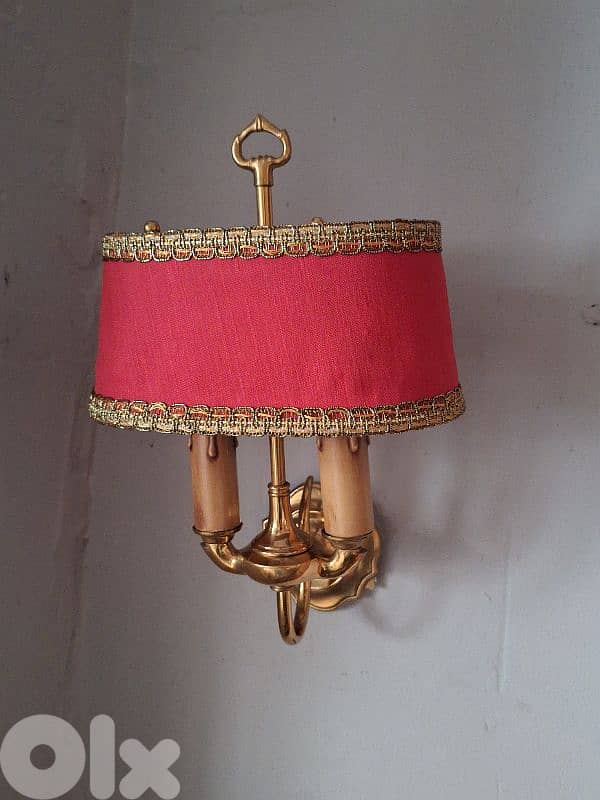 antique brass french wall lamps 2