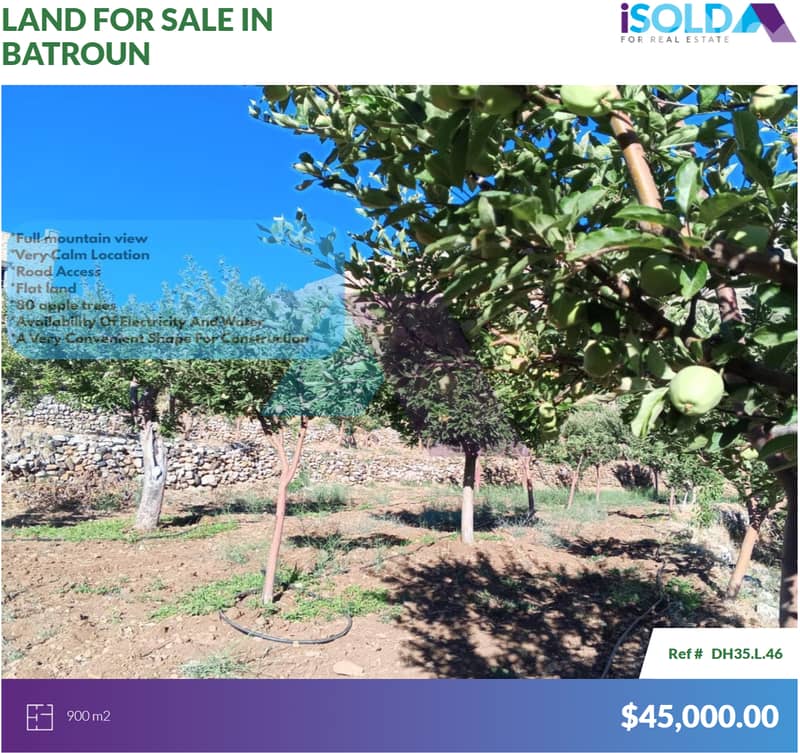 900m2 Land+mountain view 4sale in Tannourine Fawka/Batrounتنورين/بترون 0