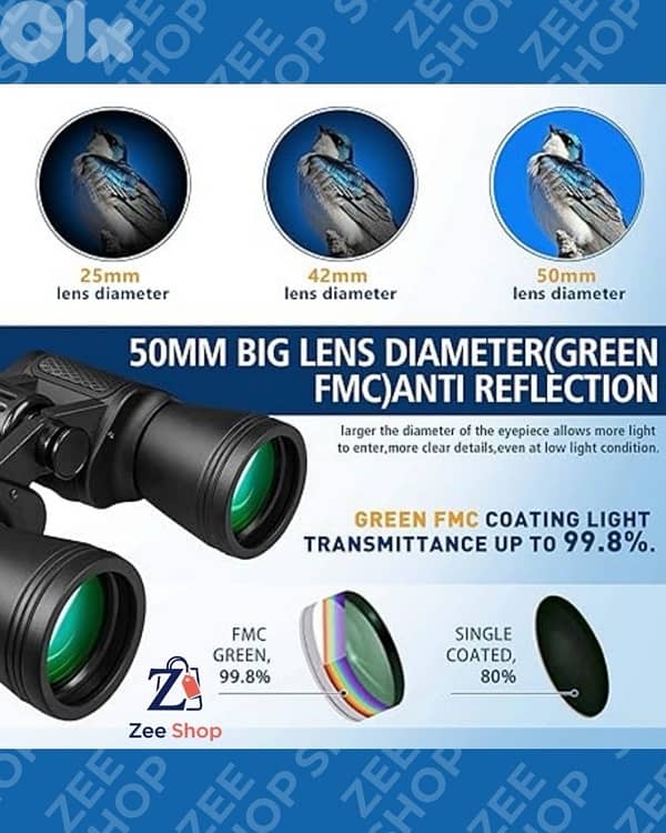 binoculars - UncleHu 20x50 High Power Binoculars for Adults 5