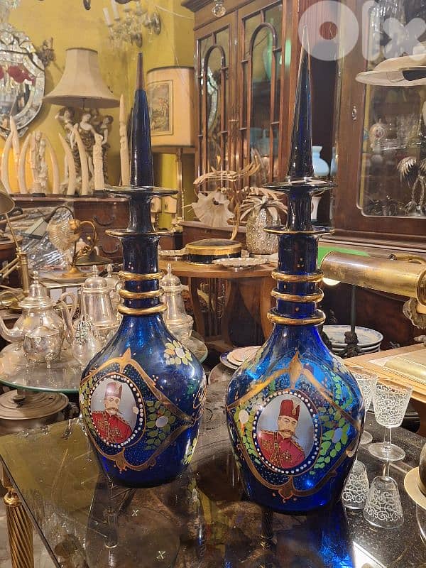 pair of antique carrafe 0