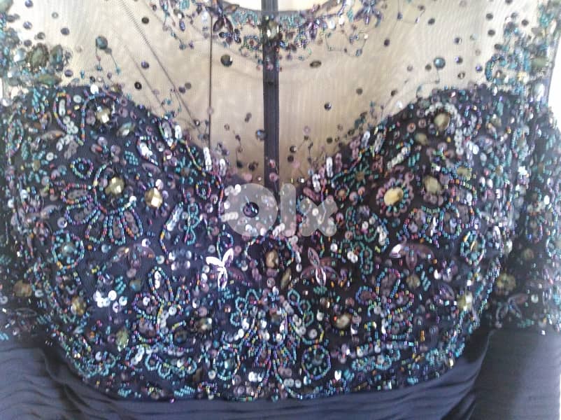 ELIE SAAB WEDDING & SOIREE LONG DRESS EMBROIDERED MUSLIN TISSUE 3000 $ 2