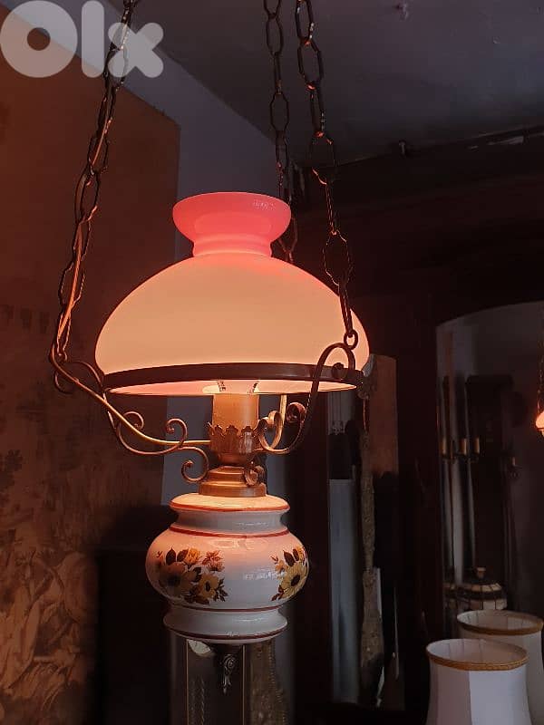 porcelain and opaline chandelier 0