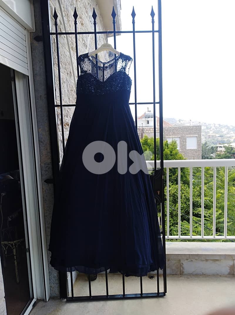 ELIE SAAB WEDDING & SOIREE LONG DRESS EMBROIDERED MUSLIN TISSUE 3000 $ 7