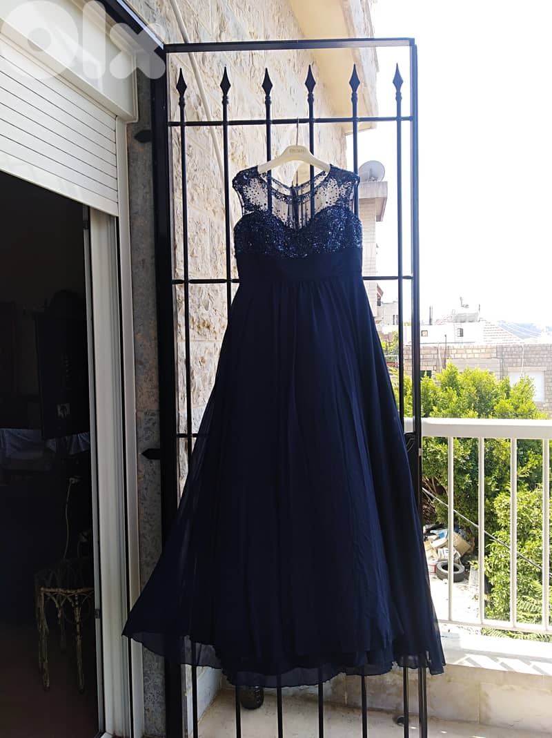 ELIE SAAB WEDDING & SOIREE LONG DRESS EMBROIDERED MUSLIN TISSUE 3000 $ 10