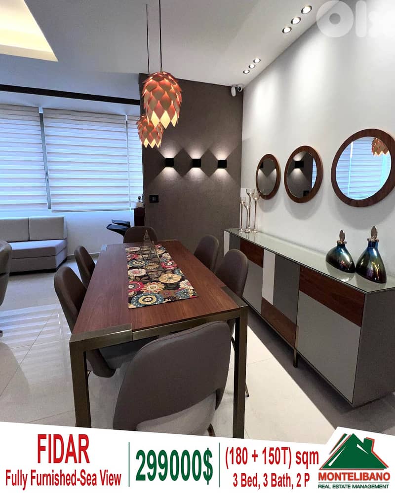 Fully Furnished 180 sqm Apartment For Sale in Fidar + 150 sqm Terrace 0