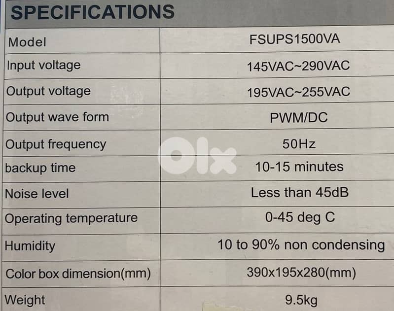 Fanshine Backup UPS 1500VA - PS4 - PS5 - PC 2