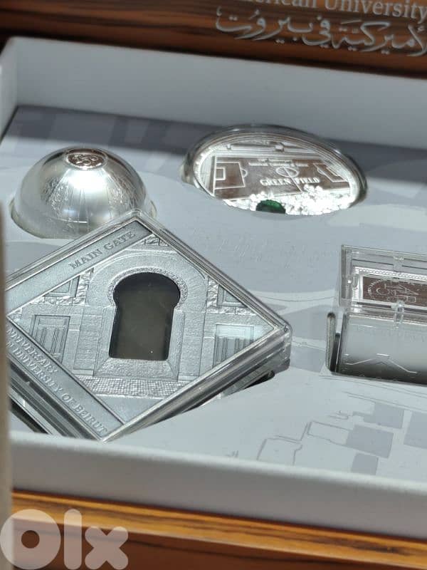 aub 999 silver,5 items pur silver,150 years university foundation,2016 5