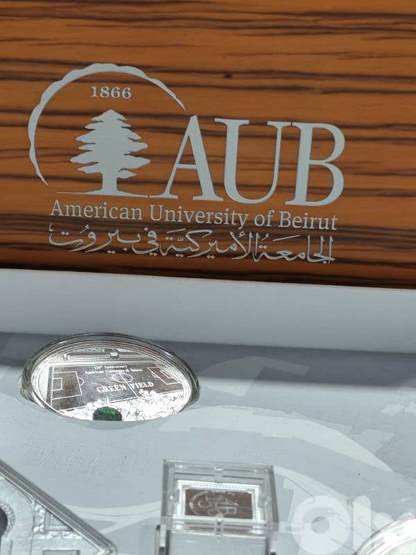 aub 999 silver,5 items pur silver,150 years university foundation,2016 7