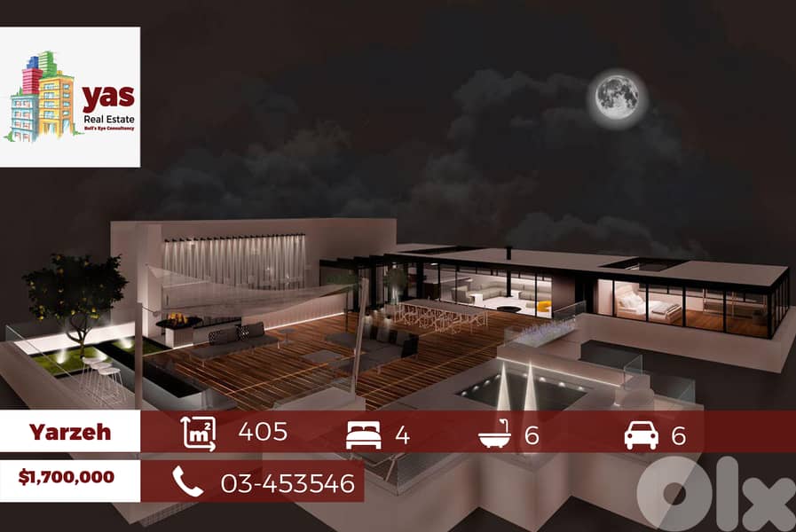 Yarzeh 405m2 | 400m2 Terrace | Luxury | Prime Location |  View | PA | 0