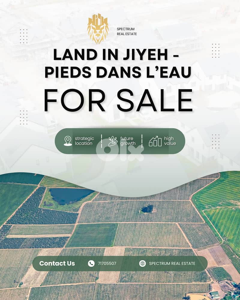 BEACHFRONT LAND FOR SALE IN JIYYEH, PIEDS DANS L'EAU, (BT-1179) 0