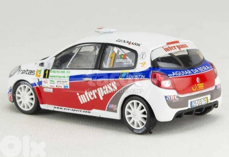Renault Clio R3 Rally Villa Verde diecast car model 1;43. 3