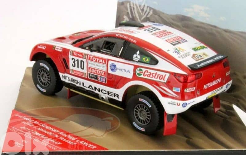 Mitsubishi Racing Lancer 2012 Dakar Rally diecast car model 1;43. 3