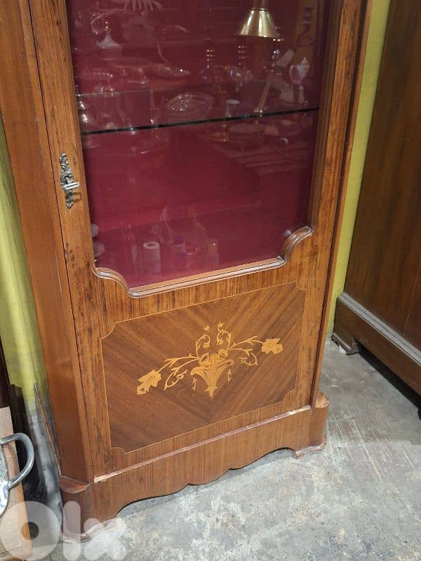 italian massif wood vetrine showcase 1