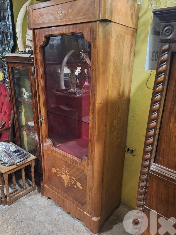 italian massif wood vetrine showcase 2