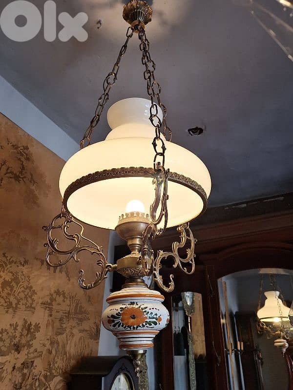 large opaline chandelier 1