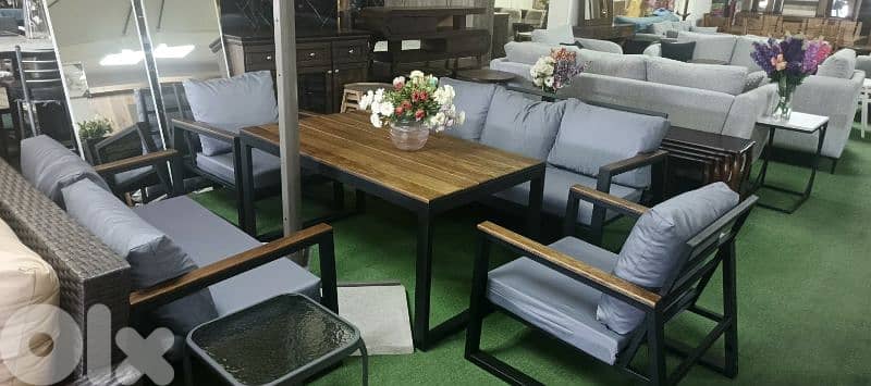 set outdoor 7seats  مع طاولة طقم  للخارج 0