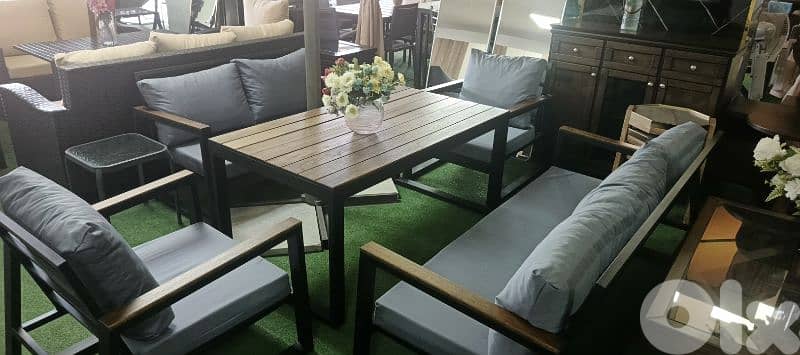 set outdoor 7seats  مع طاولة طقم  للخارج 1