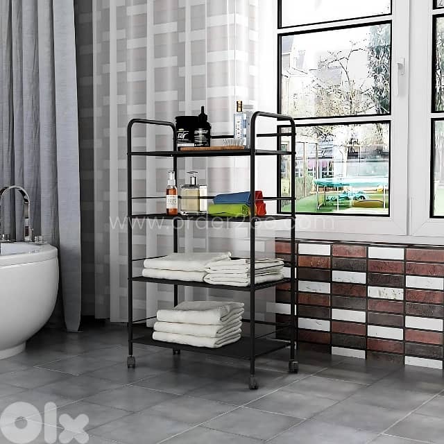 Portable Storage Cart with Wheels – 3/4/5 Tiers for Kitchen & Bathroom 0