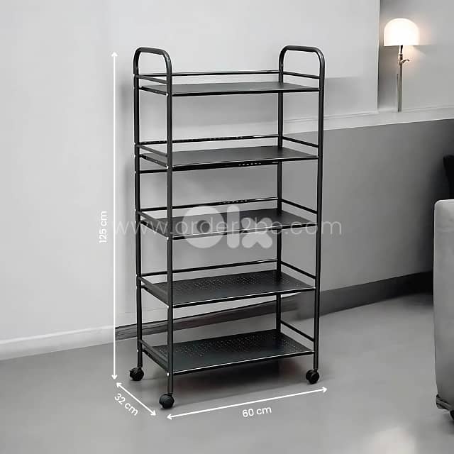 Portable Storage Cart with Wheels – 3/4/5 Tiers for Kitchen & Bathroom 5