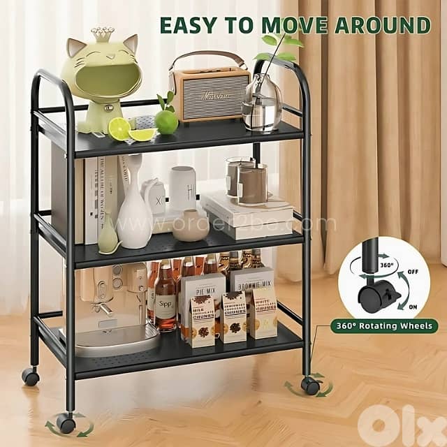 Portable Storage Cart with Wheels – 3/4/5 Tiers for Kitchen & Bathroom 6
