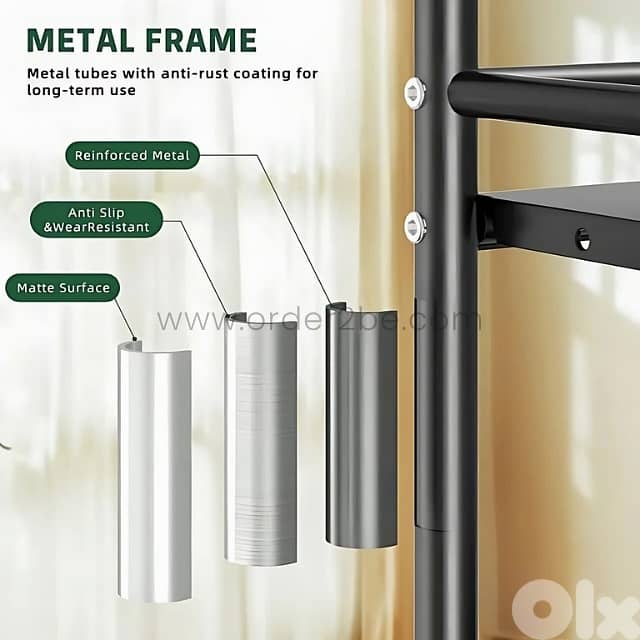 Portable Storage Cart with Wheels – 3/4/5 Tiers for Kitchen & Bathroom 7