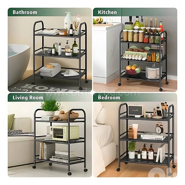 Portable Storage Cart with Wheels – 3/4/5 Tiers for Kitchen & Bathroom 8