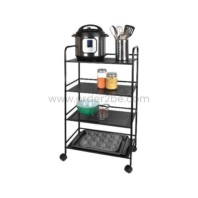 Portable Storage Cart with Wheels – 3/4/5 Tiers for Kitchen & Bathroom 14