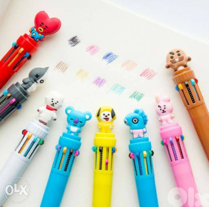 Cute BTS characters 10 colors pen 1