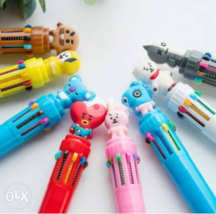 Cute BTS characters 10 colors pen 0