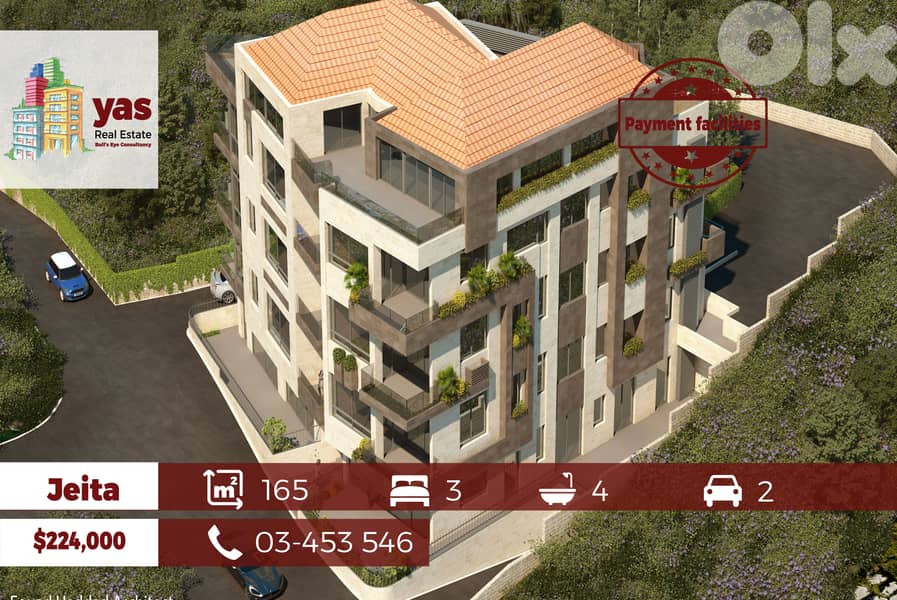 Jeita 165m2 | Under Construction | Payment Facilities | Calm Area | BA 0