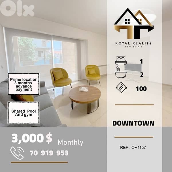 apartments for rent in downtown town beirut شقق للايجار في وسط المدينة 0