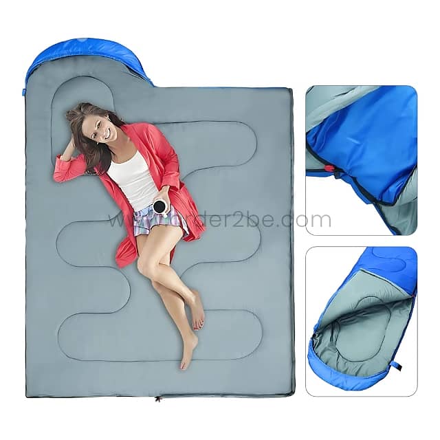 2-in-1 Sleeping Bag & Quilt – Lightweight, Unzips to Blanket, 3-Season 2