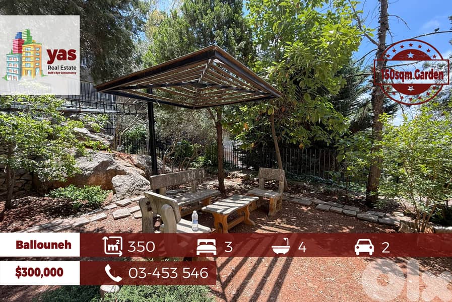 Ballouneh 350m2 | 150m2 Garden | Super Luxurious | Catch | MY | 0
