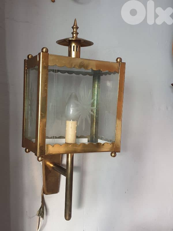 2 large french brass wall light 2