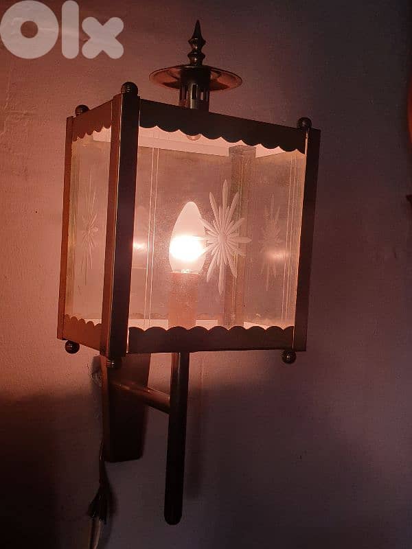 2 large french brass wall light 3