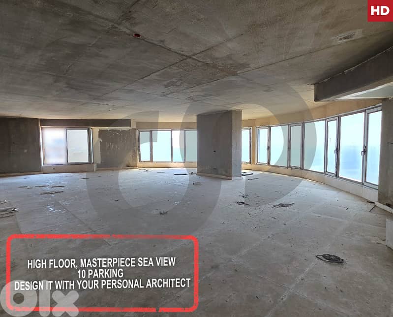 Raouche 660 sqm | Masterpiece Sea View | High Floor  REF#HD123710 0