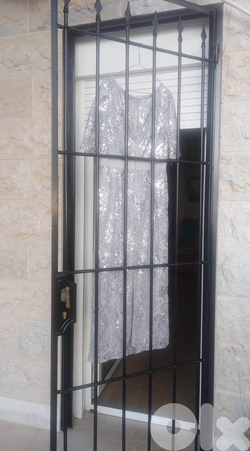 Long wedding dress color silver 6