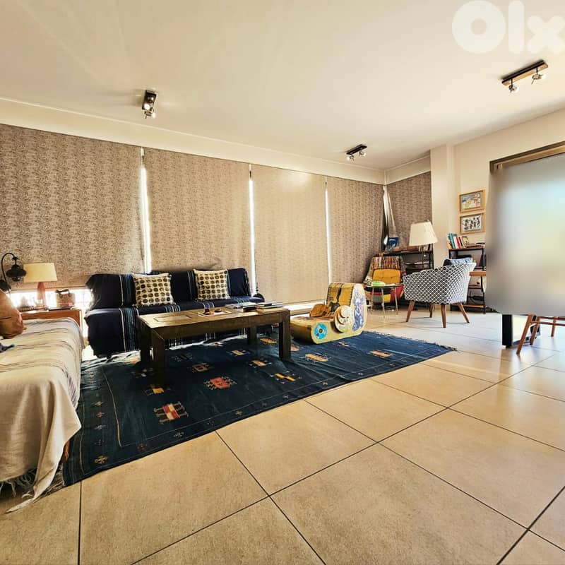 RA25-4244 Stylish Unfurnished Apart with Terrace for Rent-Ras Beirut 0