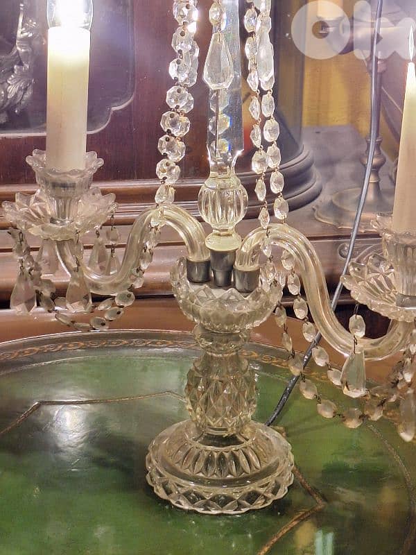 czech crystal lamp stamped original 1