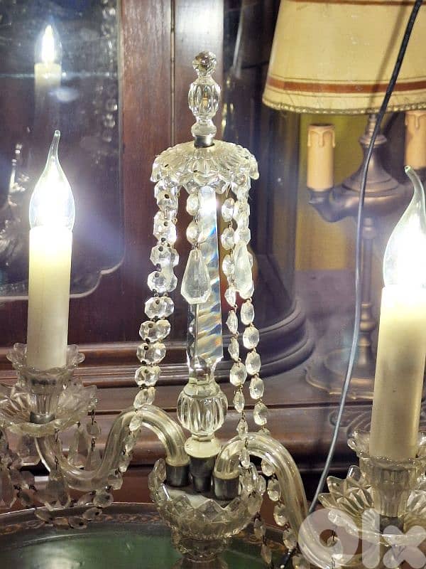 czech crystal lamp stamped original 2