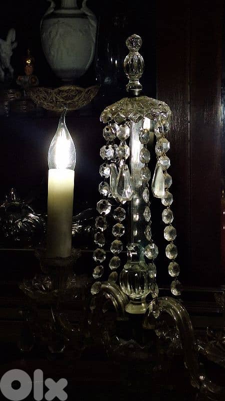 czech crystal lamp stamped original 3