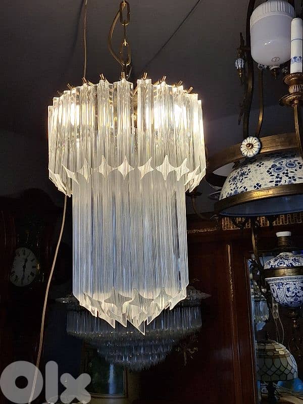 Italian original small murano chandelier 1